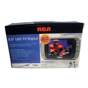 RCA DHT235C Portable 3.5 Inch LED Digital TV Handheld DTV Silver Black